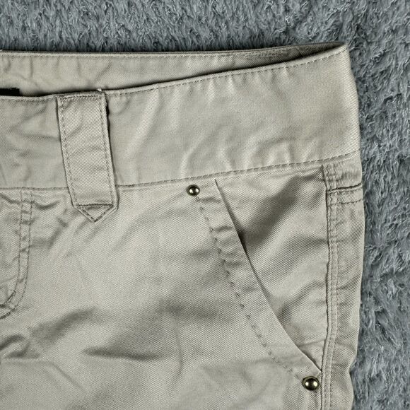 Express Women’s Vintage Y2K Khaki Mini Skirt 2 Tan Casual Twee - Picture 2 of 12